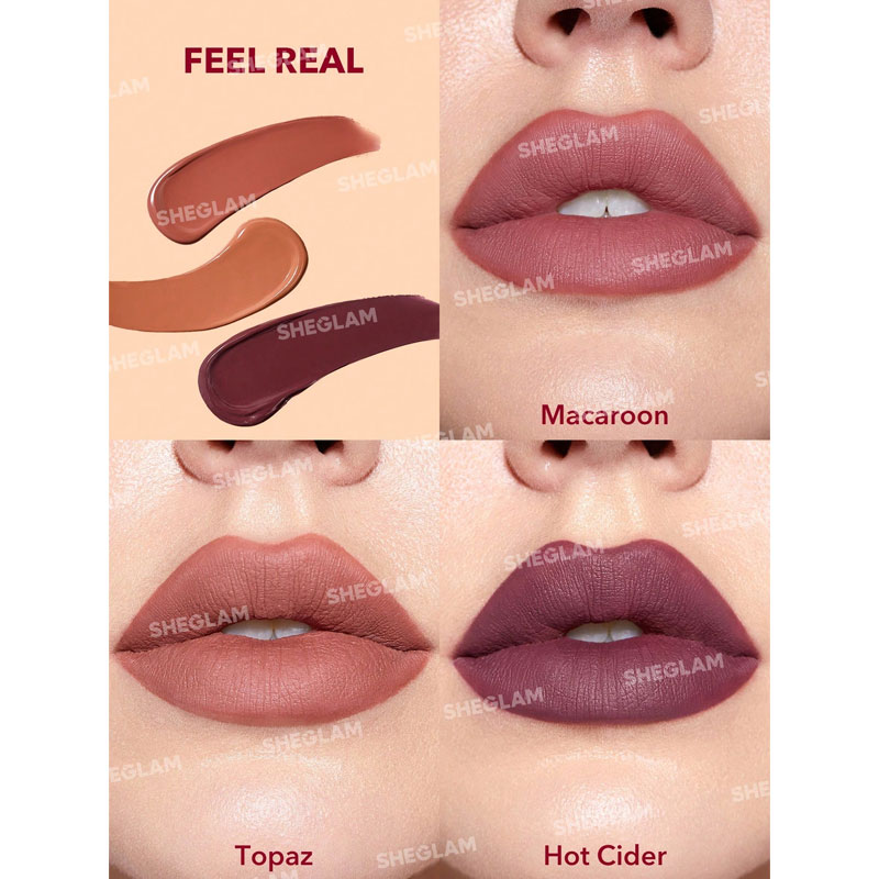 رژ لب مایع Matte Allure شیگلم Sheglam سه عددی مدل Feel Real 3 رژ لب مایع Matte Allure شیگلم Sheglam سه عددی مدل Feel Real - تصویر 3