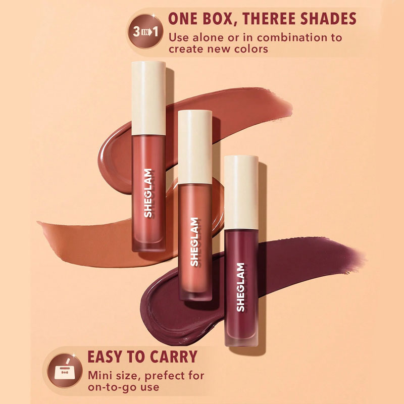 رژ لب مایع Matte Allure شیگلم Sheglam سه عددی مدل Feel Real 2 رژ لب مایع Matte Allure شیگلم Sheglam سه عددی مدل Feel Real - تصویر 2