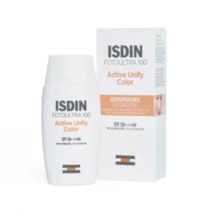 فلوئید ضد آفتاب رنگی ایزدین مدل Active Unify با SPF50 مناسب انواع پوست حجم 50 میلی لیتر